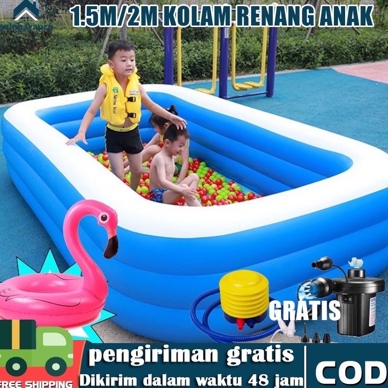 Promo'Kolam Renang Anak Jumbo 3ring/Kolam Mandi Bola /Kolam Balon Anak PVC/Portable Kolam Anak Lmport/Balon FREE POMPA /kolam renang anak jumbo murah