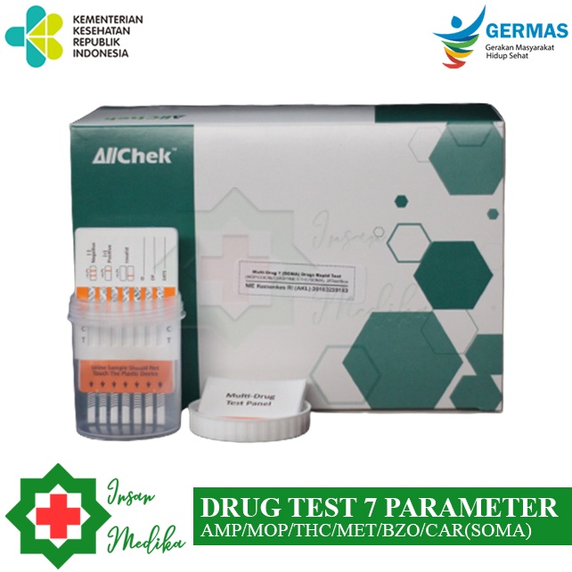 ✉ Tes Narkoba 7 Parameter SOMA AllChek + Pot Urine ㄸ