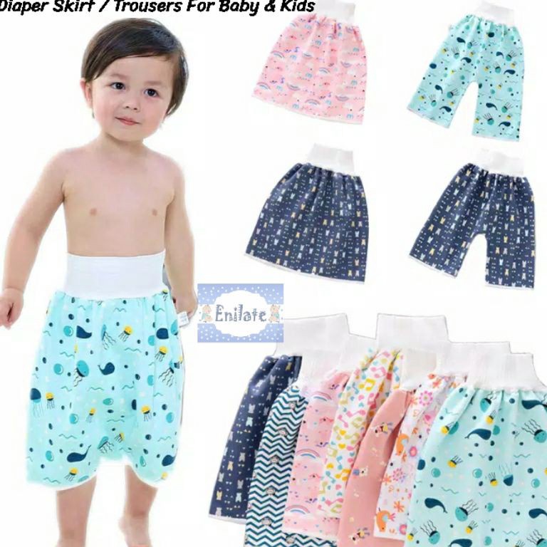 Ready Rok Ompol & Celana Perlak Rok Popok Waterproof Tahan Bocor Bisa Dicuci / Diaper Skirt Training