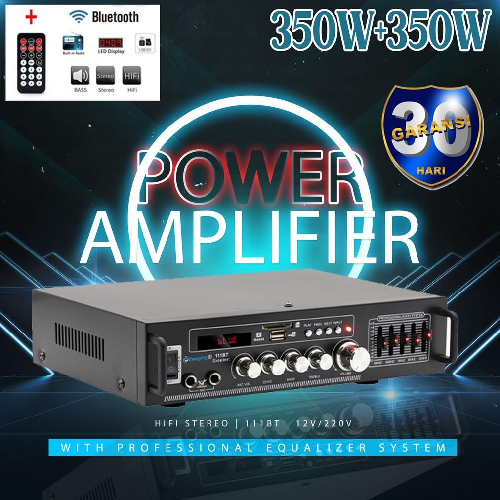 Bayar ditempat AV111 Ampli Amplifier Bluetooth Audio Karaoke Home Theater FM Radio 700W smgk1