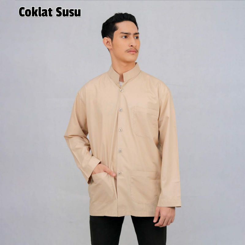 BAJU KOKO HABAIB DALWA DEWASA |KOKO HAIBAH POLOS BUSANA MUSLIM PRIA DALWA