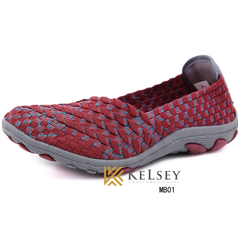 Stok Terbatas (GRATIS ALAS KAKI) NICOLE Sepatu Rajut Wanita Kelsey / Sepatu Flat Rajut Wanita MB01 F