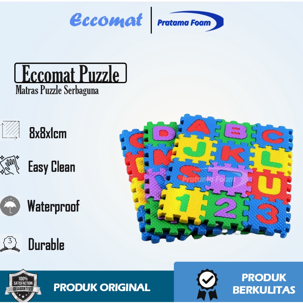TERBAIK Matras Puzzle Abjad dan Angka Mini Mainan Anak Edukatif isi 36 pcs