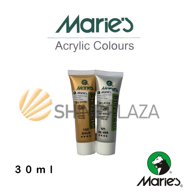 

➬Murah➜ DSQSL Cat Acrylic Maries Gold Silver 30ml - Cat Akrilik Maries 30ml M44 Ready Stock