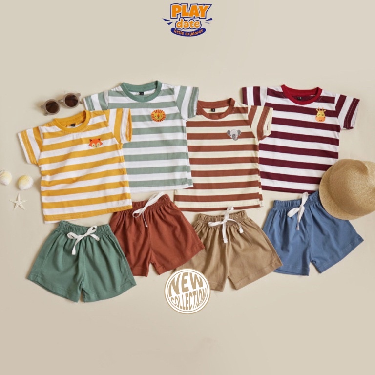 Harga Termurah Setelan Anak Bayi Laki Laki Perempuan 1 2 3 4 5 Tahun Set Baju Anak dan Celana pendek