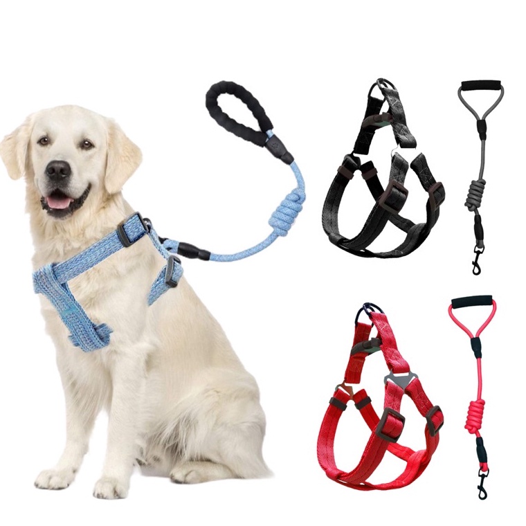 MURAH Pet Harness Pet Leash Tambang Dog Cat / Tali Tuntun Hewan Anjing Kucing Tambang Kuat Cocok unt
