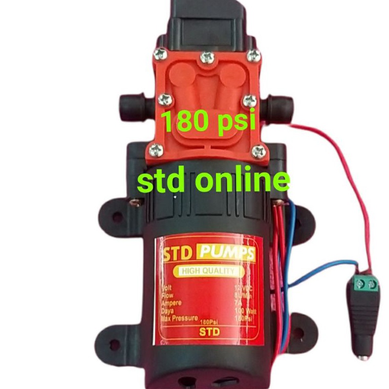 NEW STOCK DINAMO POMPA DC 12V 180 PSI RED PUMP DINAMU STEAM DC 180PSI