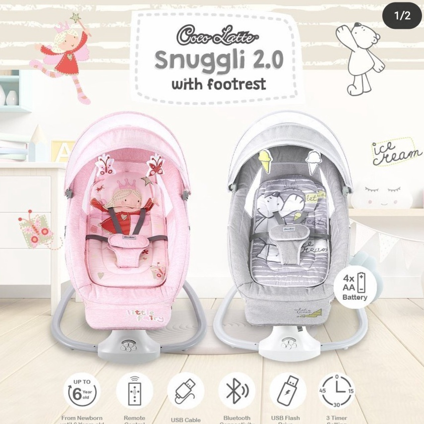 Siap Kirim Bouncer Cocolatte Weeler Snuggli Elektrik/ Snuggli Safari /Snuggli 2.0 /SNUGGLI 2.0 With 