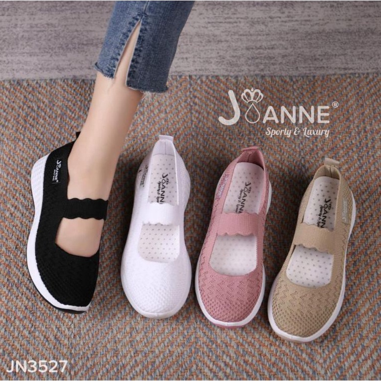 Viral [JOANNE] Flyknit Flats Shoes Wanita JN3527