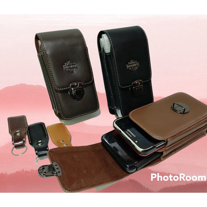 Best Seller Sarung Handphone pinggang Doble / tempat hp pinggang kulit / sarung hp pinggang.