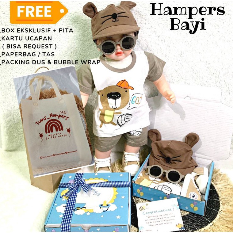 TERBARU Hampers setelan bayi laki-laki / Gift bayi / Kado lahiran