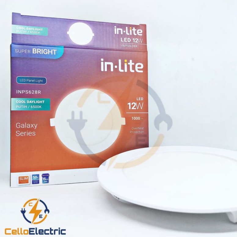 REKOMENDASI Lampu Led PANEL Inlite 12 Watt Putih/ Downlight Panel 6 Inch In Lite / INPS628R / Panel 