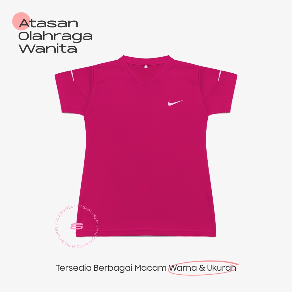 Langsung Kirim Kaos Olahraga Wanita Dry Fit Caussy cocok untuk Atasan Baju Senam, Training, Fitness,