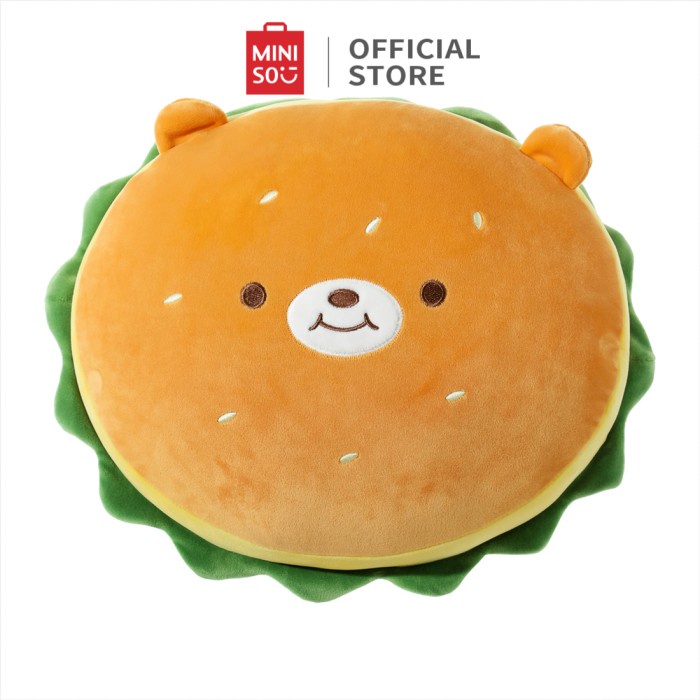 MINISO Boneka Bantal Burger Lucu Mainan Mewah Lembut Bantal Tidur