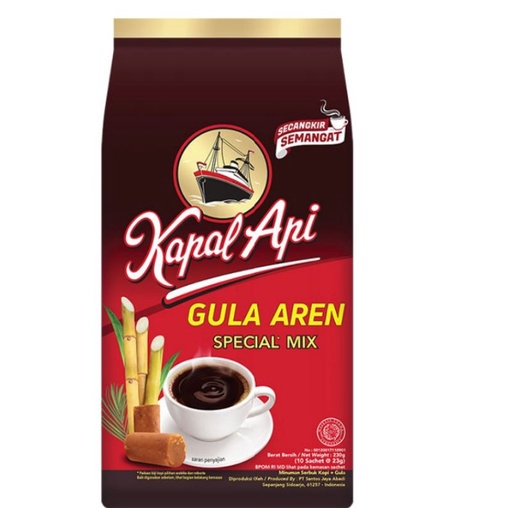 

KOPI KAPAL API SP /GULA AREN 10X 23GR