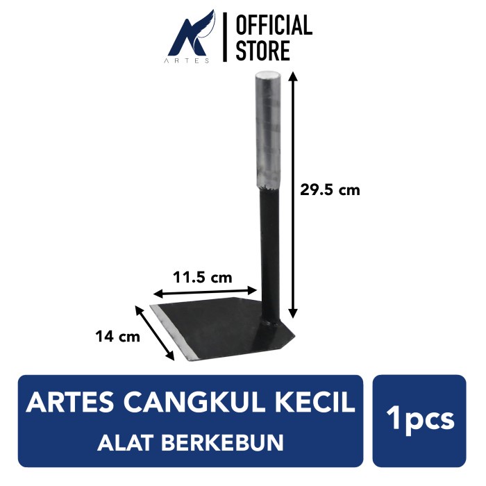 Terlaris Artes Cangkul Kecil Pacul-Arit Mini Tanah Full Besi Hitam Gagang 14 Cm