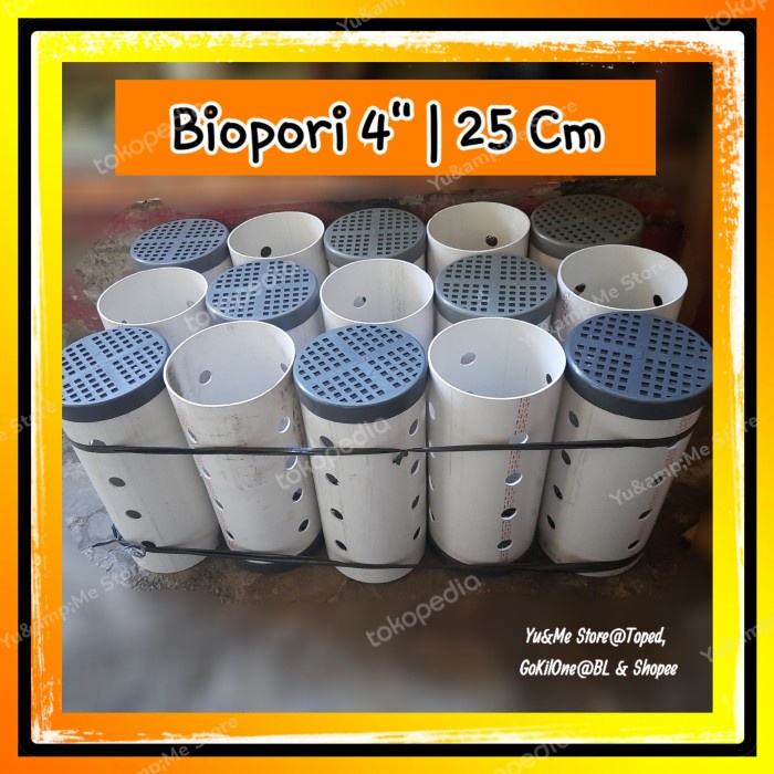 Terlaris Paket Biopori 4" 25 Cm Paralon Set Tutup