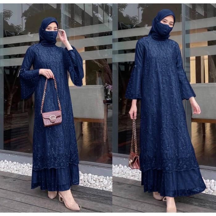TERLARIS - JUMBO PESTA GAMIS MAXI RIRIN BORDIR DRESS GELA WARNA MUSLIMAH CANTIK 1