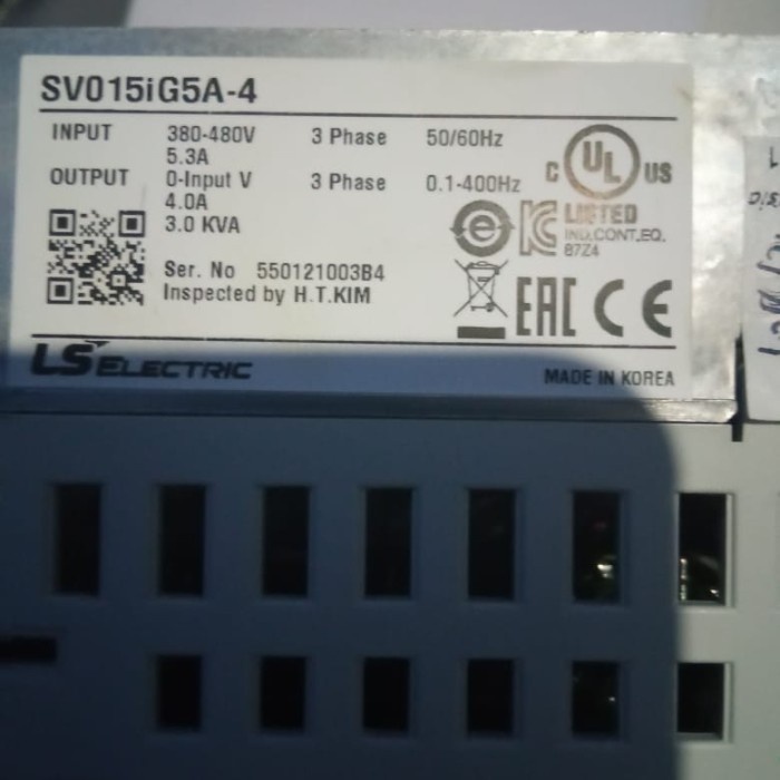 Inverter Ls Ig5A Type Sv015Ig5A-4 2Hp380 Vac Original