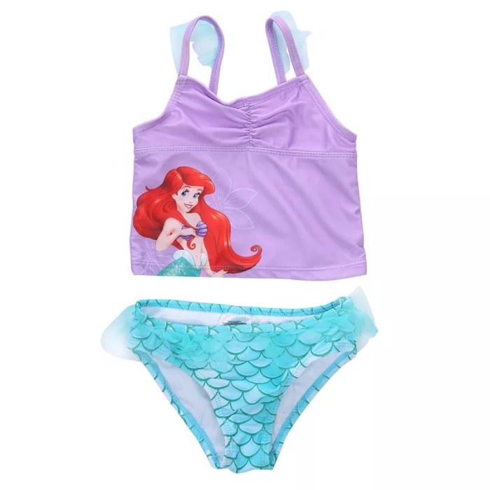 baju bayi BAJU RENANG BIKINI ANAK BAYI BALITA ARIEL MERMAID UNGU - 6-12 bulan(V7O7) baju bayibaju ba