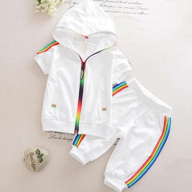 baju bayi setelan baju bayi anak white putih hoodie sporty keren(Q6F7) baju bayibaju bayi newborn se