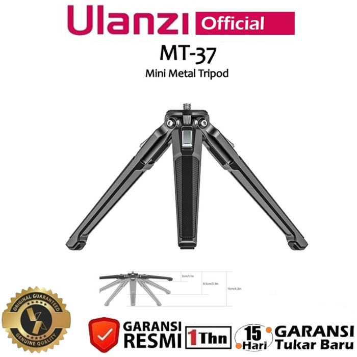 Terlaris Ulanzi Mt-37 Mini Metal Table Tripod For Camera, Smartphone, Etc.