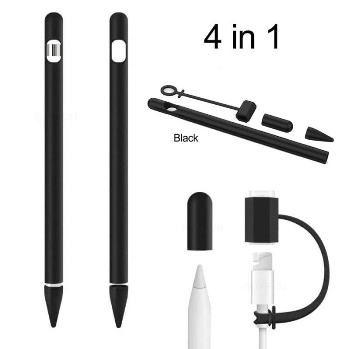 

Terlaris Accessories 4 In 1 For Apple Pencil 1St Gen (Case Nib Connector Strap)