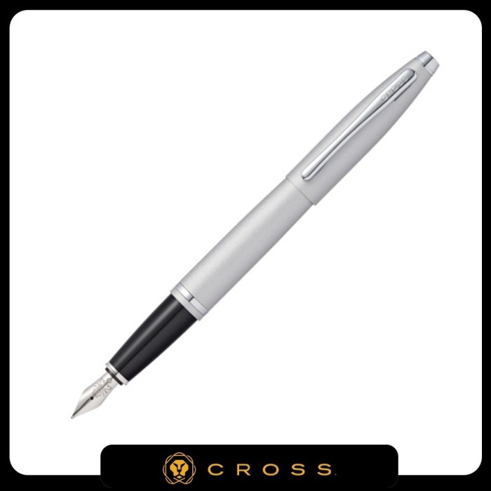 

Terlaris Calais Satin Chrome Fountain Pen With Ss Nib At0116-16Ms