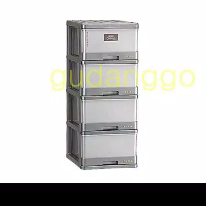 LEMARI LACI CONTAINER EXCEL 4 SUSUN MEDIUM LION STAR
