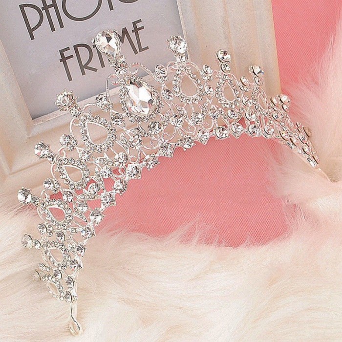 Terlaris Mahkota Tiara - Aksesoris Pengantin Wanita - Mahkota Hijab Simpel