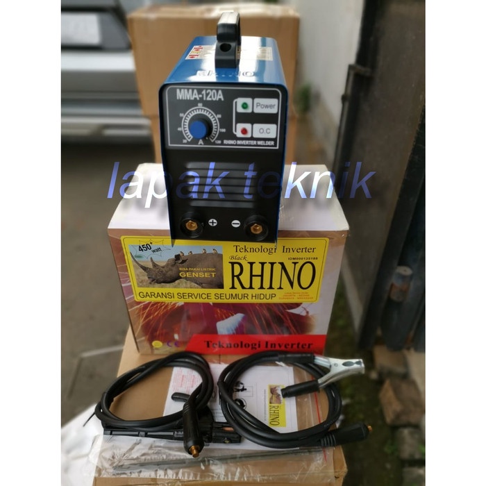 Terlaris Rhino Mesin Las / Trafo Las Inverter Mma 120 450Watt