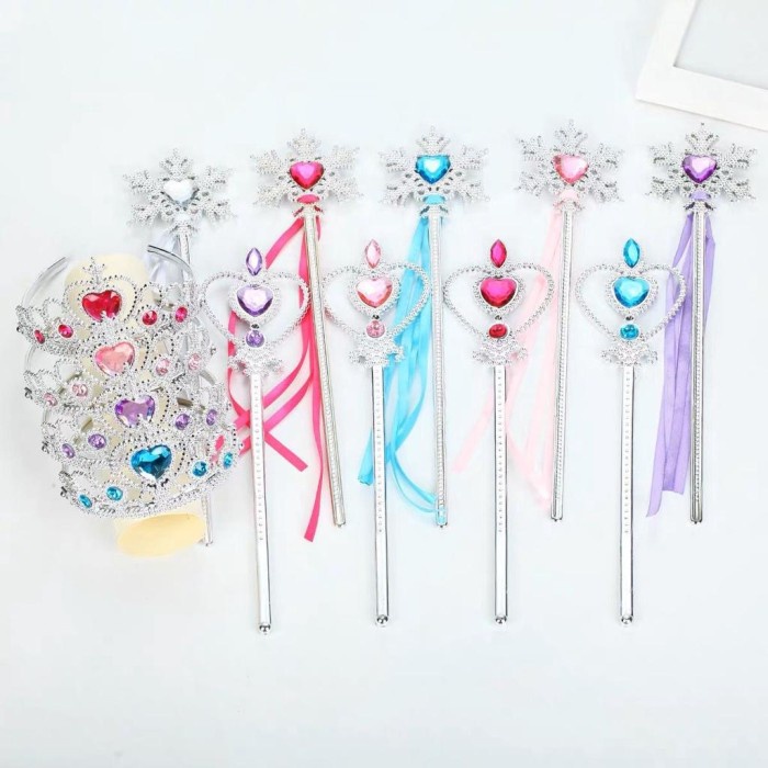 Terlaris Mahkota & Tongkat Magic Frozen Elsa Anna Anak
