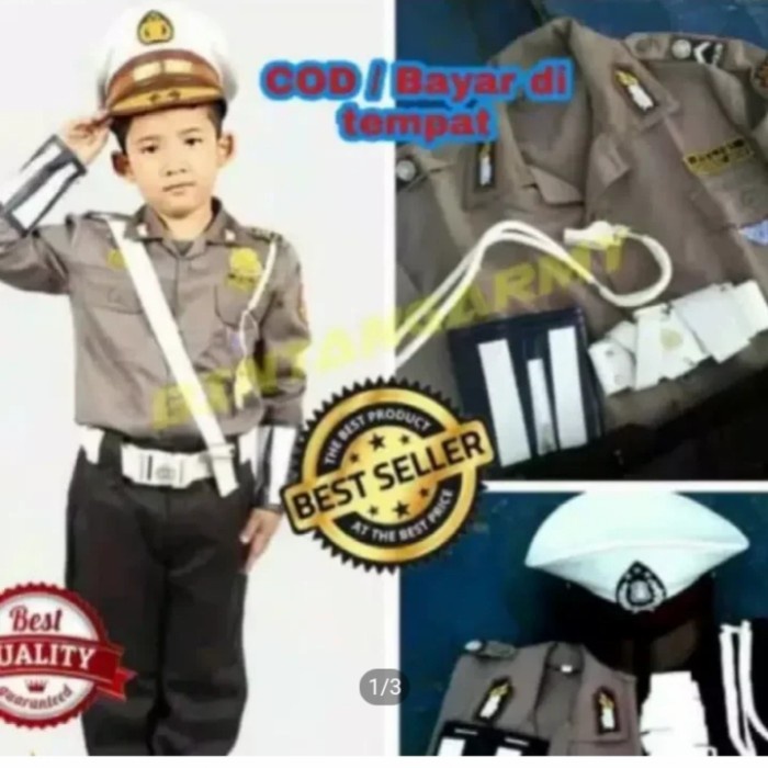 Murah Baju Polisi anak tk Laki Laki Polisi lintas Polisi dinas anak NON COD