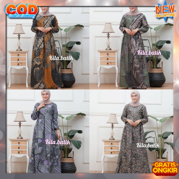 Deras Wsnita Berkualitas Bwtik Dress Bahan Adem Gamis Gsmis Buju Elegant 2023 Pakaian Barik Modern R