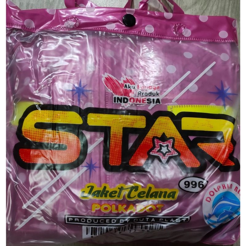 Jas Hujan Dewasa Pria - Wanita Stelan Polkadot