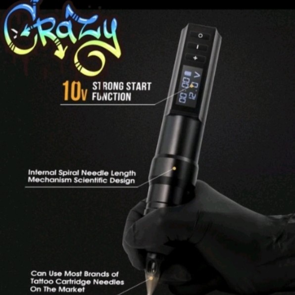 Mesin Tattoo Rotary Pen V2 Wireless Tanpa Kabel Sulam Alis Tato Tatto