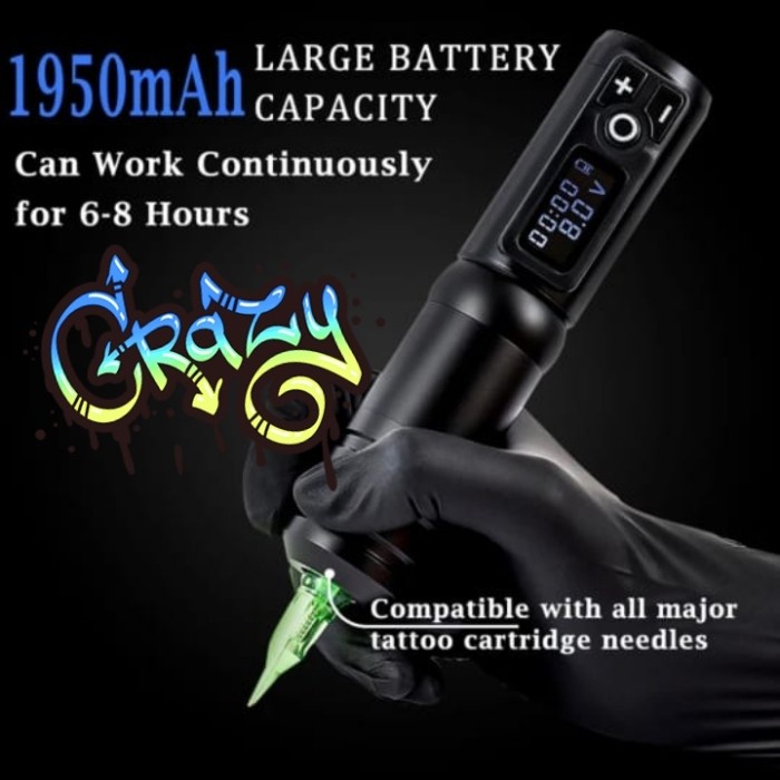 Mesin Tattoo Rotary Pen V3 Wireless Tanpa Kabel Sulam Alis Tato Tatto