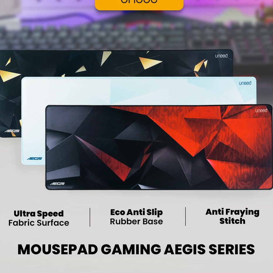Ready Stock UNEED Mousepad Gaming Aegis Speed Edition.
