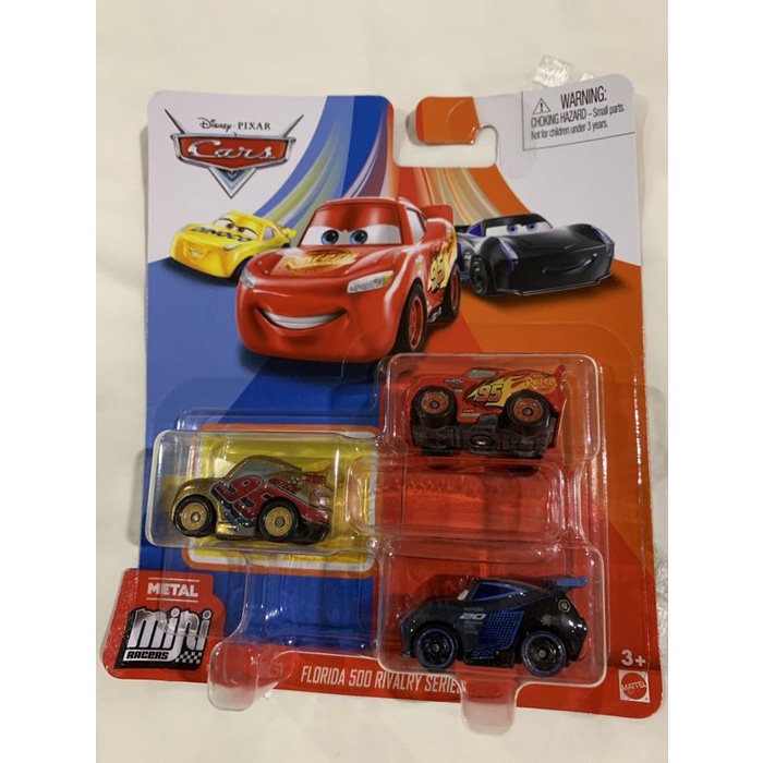 Disney Pixar Mini Racers 3 Pack Florida Rivalry Series Gold Rusteze
