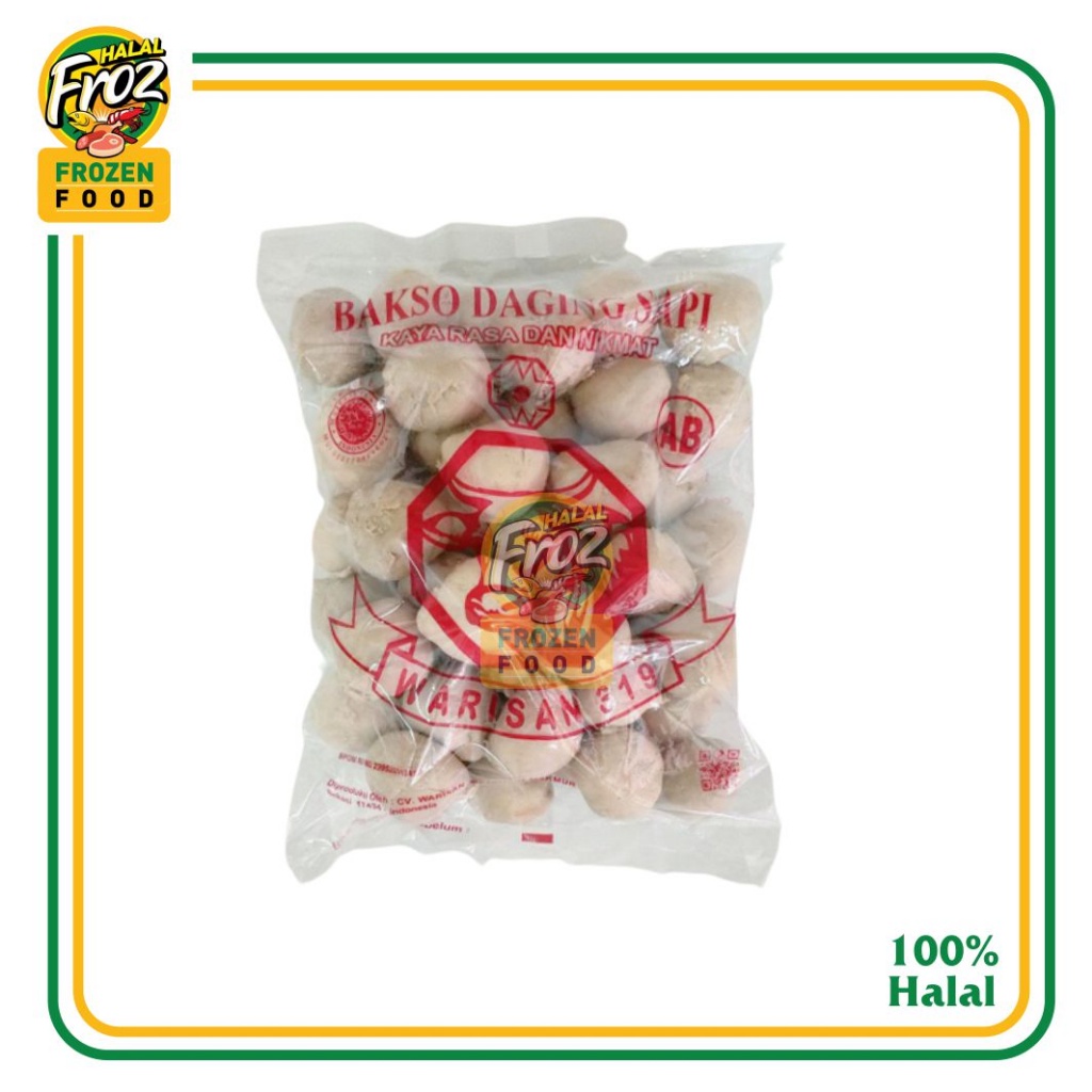 

Bakso Daging Sapi Warisan AB Merah 50 pcs HFPRS