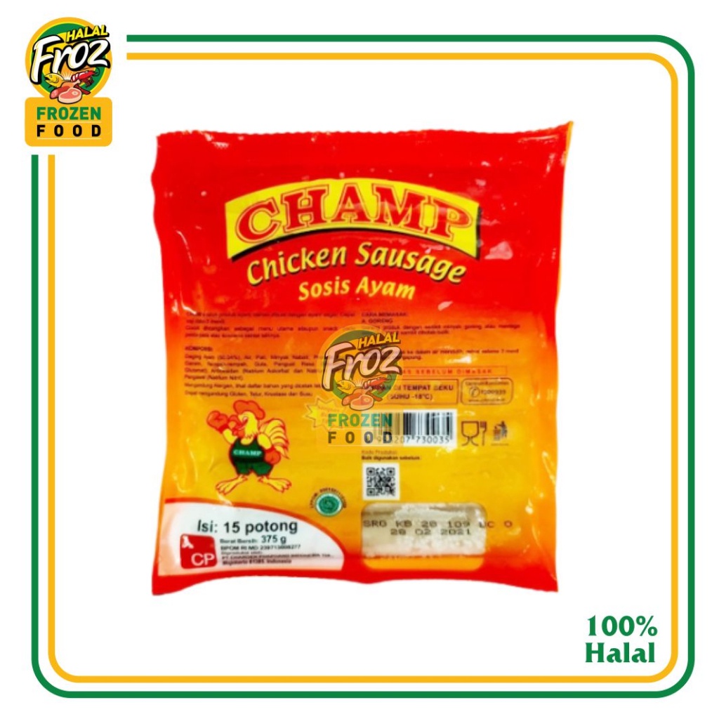 

Sosis Ayam Champ 375 Gram HFPRS