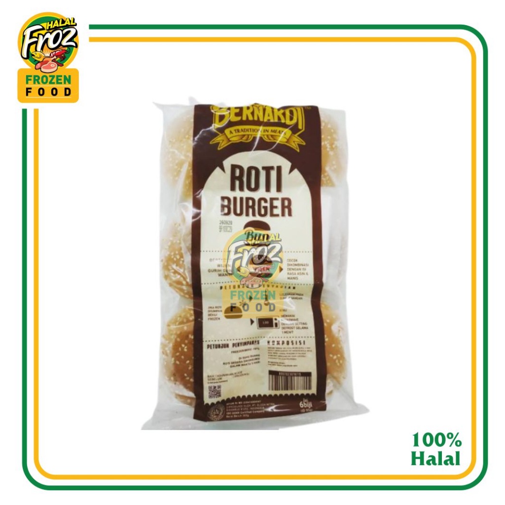 

Roti Burger Wijen Bernardi isi 6 HFPRS