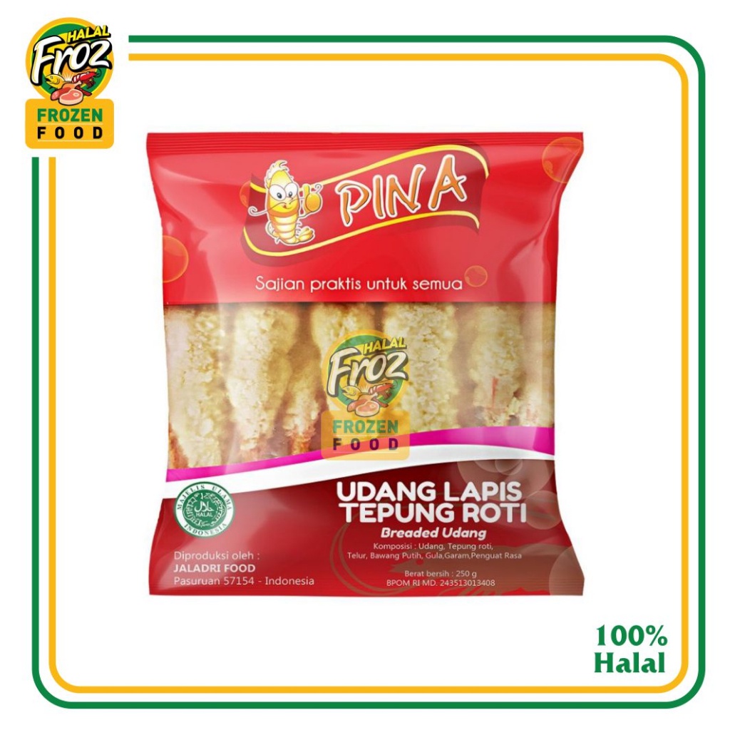 

UDANG LAPIS ROTI PINA 250 gram isi 8 pcs HFPRS