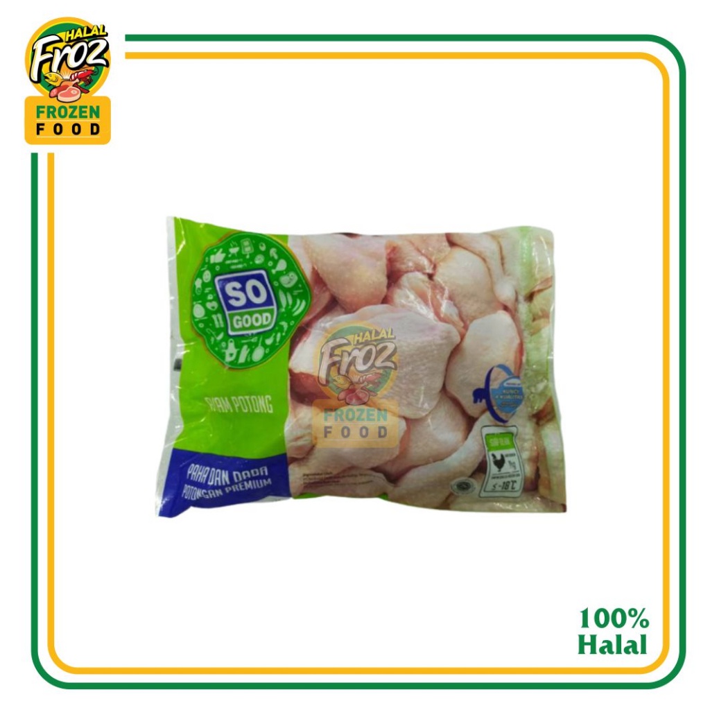 

Ayam Potong Paha dan Dada Premium So Good 1 kg