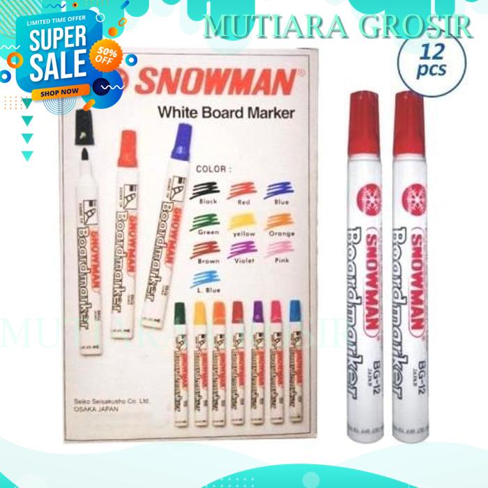 

SPIDOL WHITEBOARD MERAH ISI 12 PCS !!!