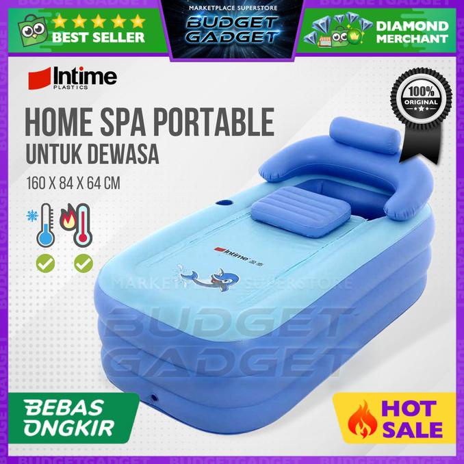 Sale Kolam Spa Portable Bathtub Plastik Dewasa Inflatable + Pompa Listrik Termurah