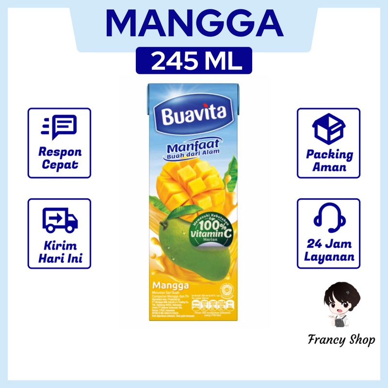 

Buavita Jus Mangga Mango Juice 245 ml