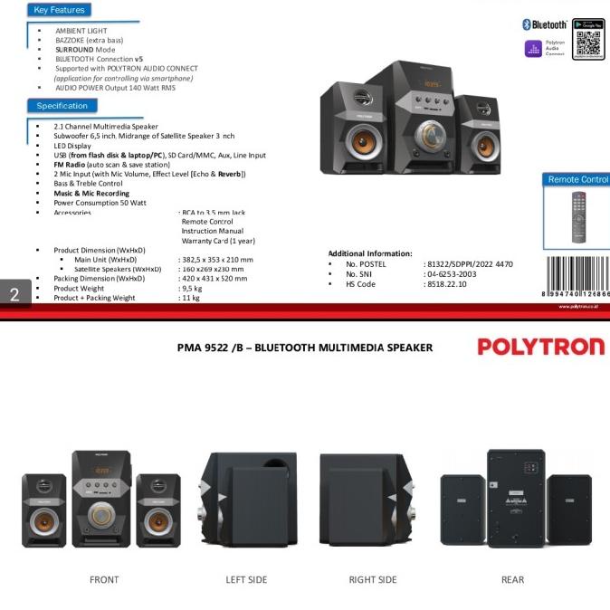 SALE Speaker Aktif Polytron PMA9502 / PMA 9502 Bluetooth Termurah