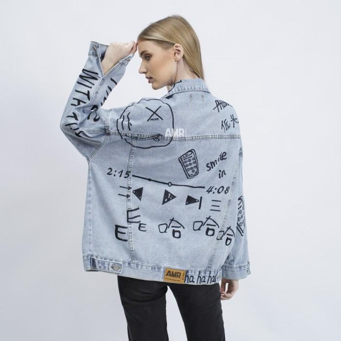 AMR ORIGINAL - JAKET JEANS - DENIM IMPORT OUTER WANITA NO PHONE 5206