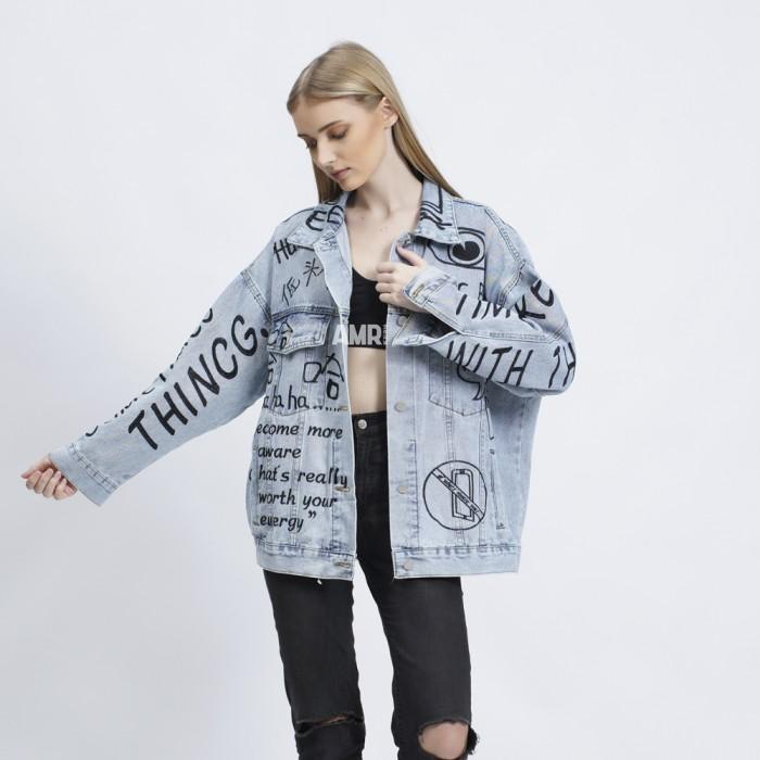 AMR ORIGINAL - JAKET JEANS - DENIM IMPORT OUTER WANITA NO PHONE 5206